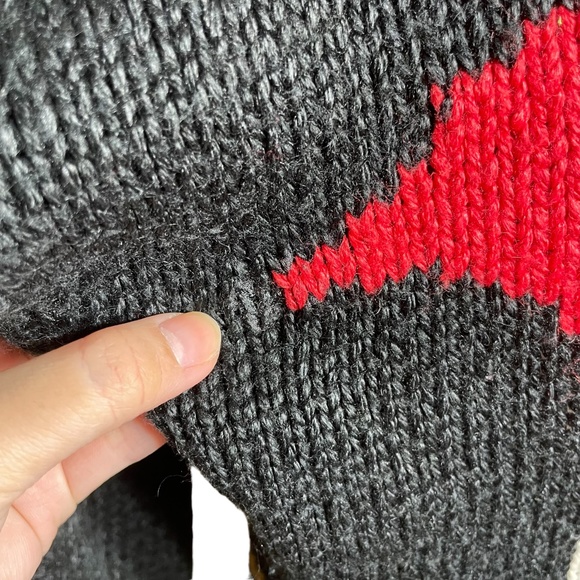 Santa Embroidered Sweater S Collared Floral Presents Vintage Knit Textured - Picture 8 of 14